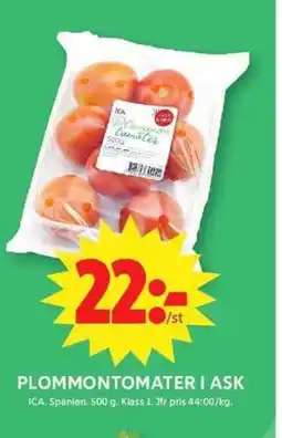 ICA Maxi ICA Plommontomater i ask erbjuda