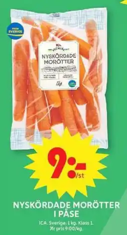 ICA Maxi ICA Nyskördade morötter i påse erbjuda