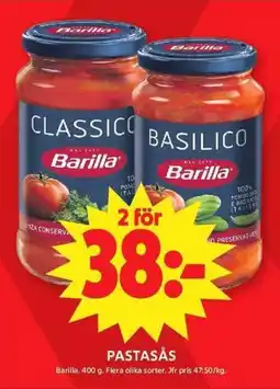 ICA Maxi Barilla Pastasås erbjuda