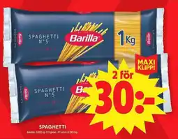 ICA Maxi Barilla Spaghetti erbjuda