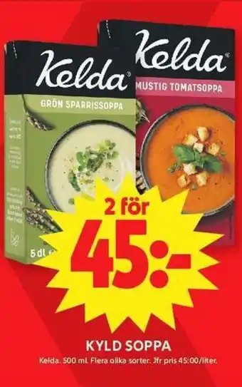 ICA Maxi Kelda Kyld soppa erbjuda