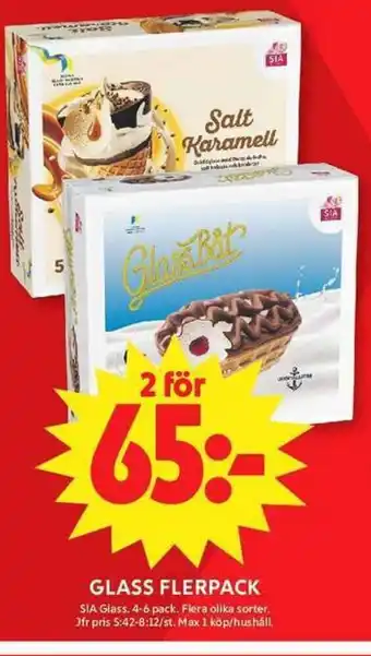 ICA Maxi Sia Glass flerpack erbjuda