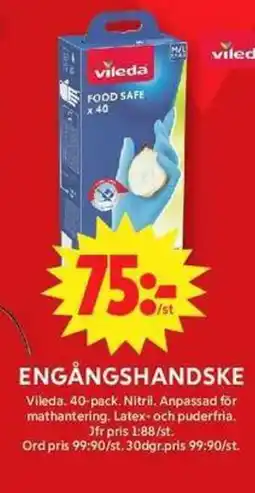 ICA Maxi Vileda Engångshandske erbjuda