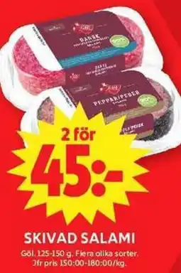 ICA Maxi Göl Skivad salami erbjuda