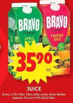 ICA Maxi Bravo Juice erbjuda