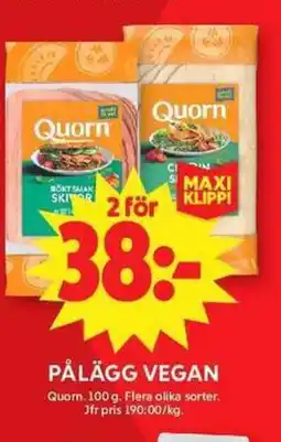 ICA Maxi Quorn Pålägg vegan erbjuda