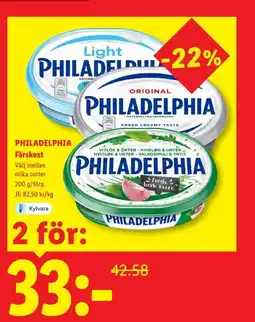 Lidl PHILADELPHIA Färskost erbjuda