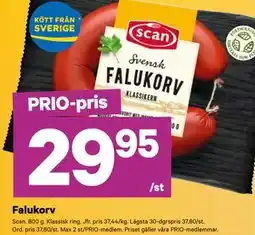 City Gross Falukorv, Pris i appen erbjuda