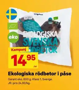 City Gross Ekologiska rödbetor i påse erbjuda