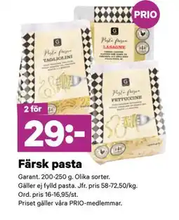 City Gross Färsk pasta, Pris i appen erbjuda