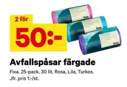 City Gross Avfallspåsar färgade erbjuda