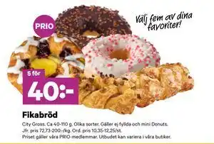 City Gross Fikabröd, Pris i appen erbjuda