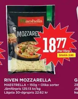 Willys RIVEN MOZZARELLA erbjuda