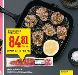 Willys FÄRSK FLÄSKFILÉ, Medlemspris erbjuda