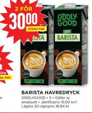 Willys BARISTA HAVREDRYCK erbjuda