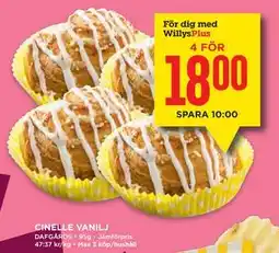 Willys CINELLE VANILJ, Medlemspris erbjuda