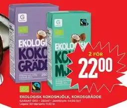 Willys EKOLOGISK KOKOSMJÖLK, KOKOSGRÄDDE erbjuda