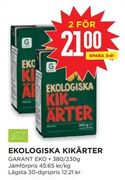 Willys EKOLOGISKA KIKÄRTER erbjuda