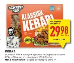 Willys Hemma KEBAB, Medlemspris erbjuda