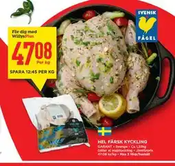 Willys Hemma HEL FÄRSK KYCKLING, Medlemspris erbjuda