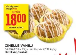 Willys Hemma CINELLE VANILJ, Medlemspris erbjuda