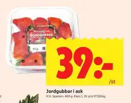 ICA Kvantum Jordgubbar i ask erbjuda