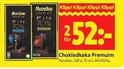 ICA Kvantum Marabou Premium FIN 70% Chokladkaka erbjuda