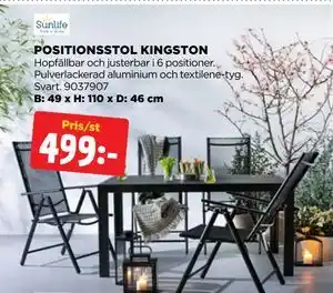 Jem&Fix POSITIONSSTOL KINGSTON erbjuda