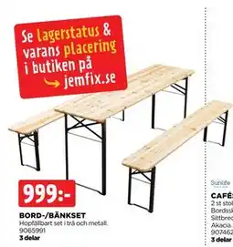 Jem&Fix BORD-/BÄNKSET erbjuda
