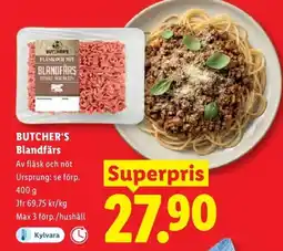 Lidl BUTCHER'S Blandfärs erbjuda