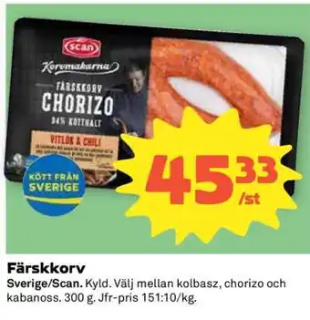 Coop Färskkorv erbjuda