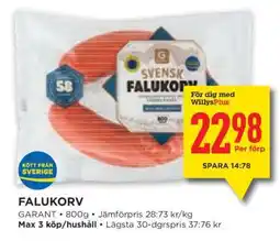 Willys Falukorv erbjuda