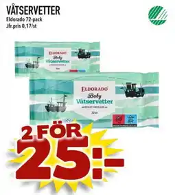 Din Mat ELDORADO Våtservetter erbjuda