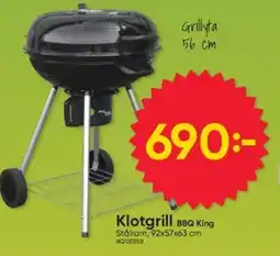 DollarStore Klotgrill BBQ King erbjuda