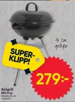 DollarStore Kolgrill BBQ King erbjuda