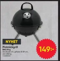 DollarStore Picknickgrill BBQ King erbjuda