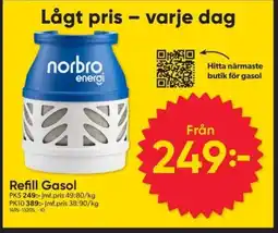 DollarStore Refill Gasol erbjuda