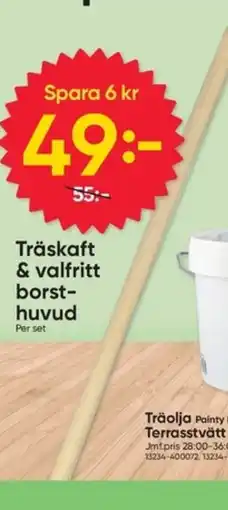 DollarStore Träskaft & valfritt borst- huvud erbjuda