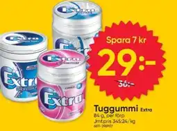 DollarStore Tuggummi Extra erbjuda