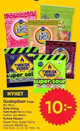 DollarStore Godispåsar Fazer erbjuda