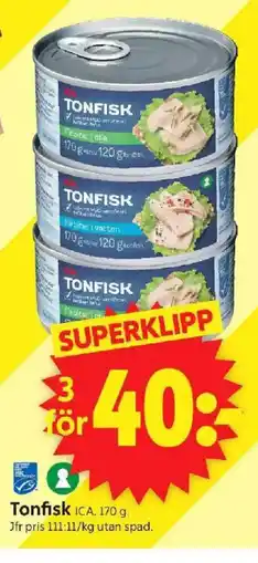ICA Supermarket ICA Tonfisk erbjuda
