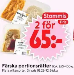 ICA Supermarket ICA Färska portionsrätter erbjuda