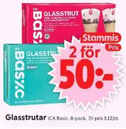 ICA Supermarket ICA Basic Glasstrutar erbjuda