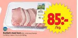 ICA Supermarket ICA Kotlett med ben erbjuda