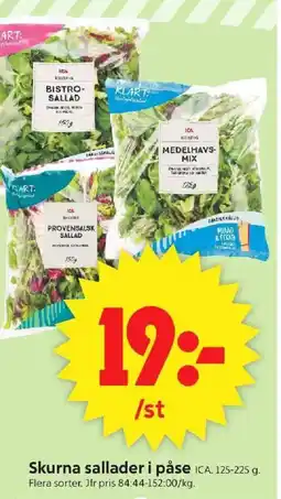 ICA Supermarket ICA Skurna sallader i påse erbjuda