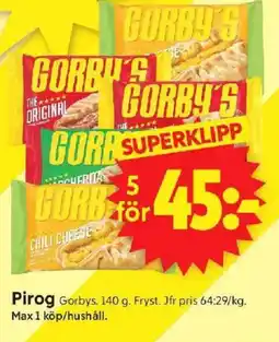 ICA Supermarket GORBY'S Pirog erbjuda