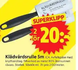 ICA Supermarket ICA Klädvårdsrulle 5m erbjuda