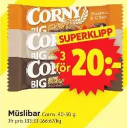 ICA Supermarket Corny Müslibar erbjuda