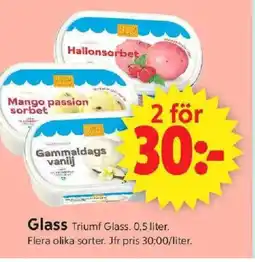 ICA Supermarket Triumf Glass erbjuda