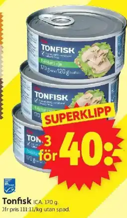 ICA Supermarket ICA Tonfisk erbjuda